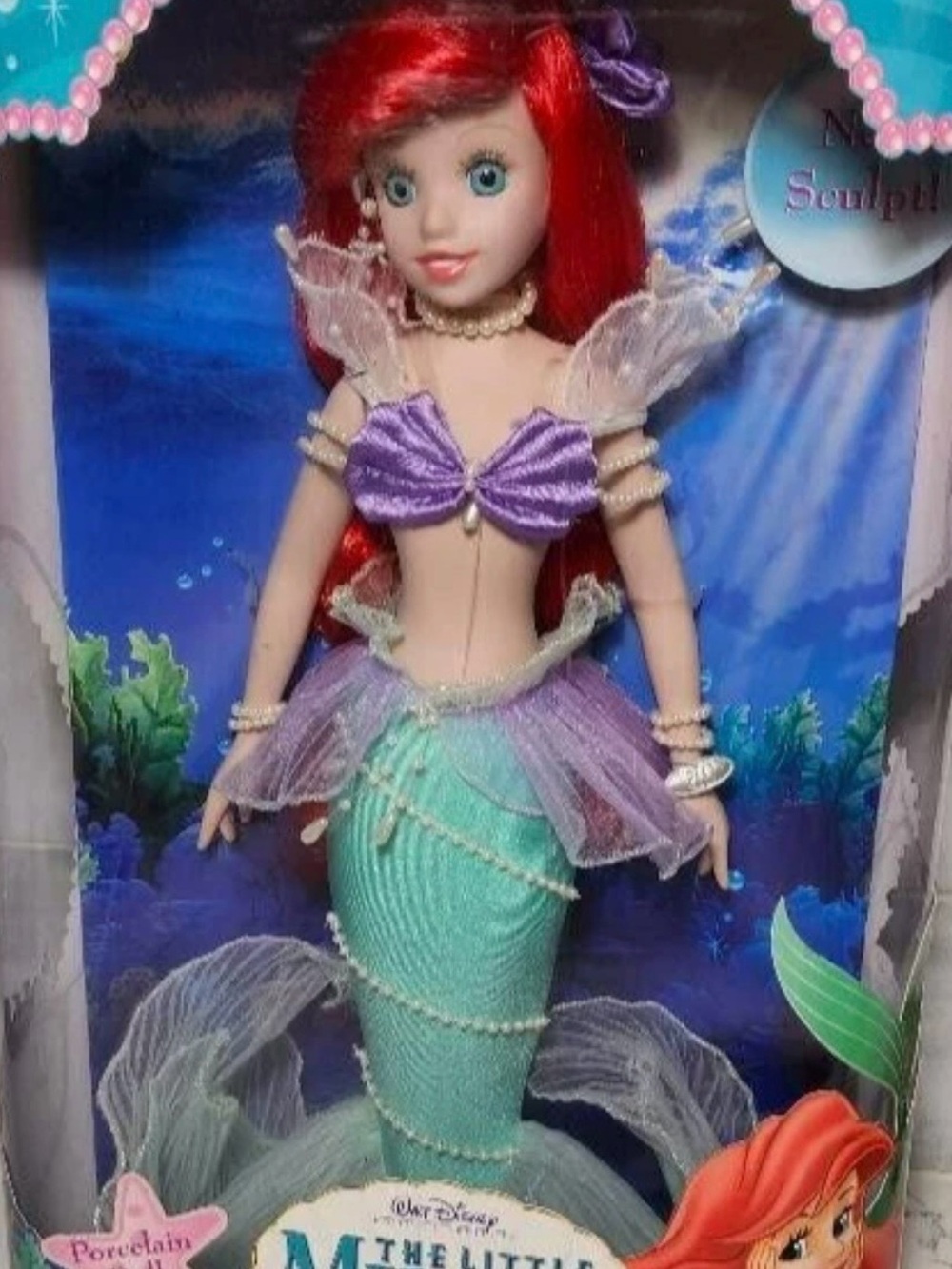 Walt Disney The Little Mermaid Special Edition Brass Key Porcelain Doll 2006